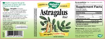 Nature's Way Astragalus Root - supplement