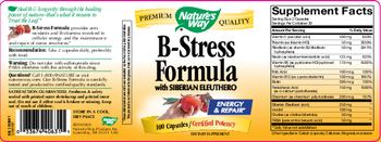 Nature's Way B-Stress Formula with Siberian Eleuthero - supplement