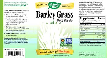 Nature's Way Barley Grass Bulk Powder - supplement