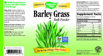 Nature's Way Barley Grass Bulk Powder - supplement