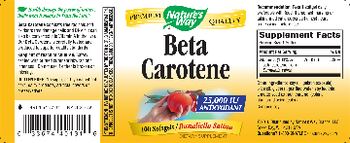 Nature's Way Beta Carotene 25,000 IU - supplement