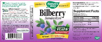 Nature's Way Bilberry Standardized - supplement
