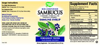 Nature's Way Bio-Certified Sambucus Immune Syrup - supplement
