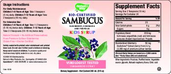 Nature's Way Bio-Certified Sambucus Kids Syrup - supplement