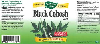 Nature's Way Black Cohosh Root Certified 540 mg - supplement