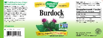 Nature's Way Burdock Root 475 mg - supplement