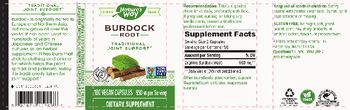 Nature's Way Burdock Root - supplement