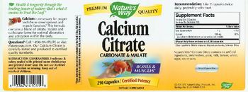 Nature's Way Calcium Citrate - supplement