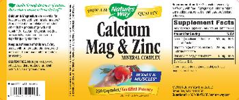 Nature's Way Calcium Mag & Zinc Mineral Complex - supplement