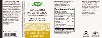 Nature's Way Calcium Mag & Zinc Mineral Complex 765 mg - supplement