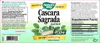 Nature's Way Cascara Sagrada Aged Bark - supplement