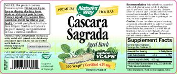 Nature's Way Cascara Sagrada Aged Bark - supplement
