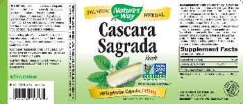 Nature's Way Cascara Sagrada Bark 425 mg - supplement