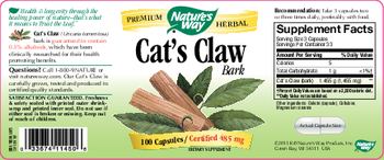 Nature's Way Cat's Claw Bark - supplement