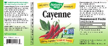 Nature's Way Cayenne - supplement