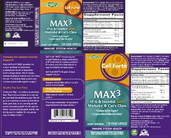 Nature's Way Cell Forte Max3 IP-6 & Inositol With Maitake & Cat's Claw - supplement