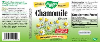 Nature's Way Chamomile Flowers - supplement