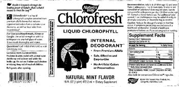 Nature's Way Chlorofresh Liquid Chlorophyll Natural Mint Flavored - supplement