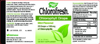 Nature's Way Chlorofresh Mint Flavored - supplement