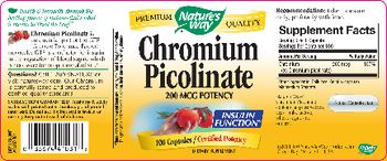 Nature's Way Chromium Picolinate 200 mcg - supplement