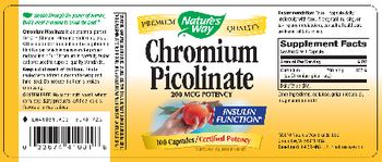 Nature's Way Chromium Picolinate 200 mcg Potency - supplement