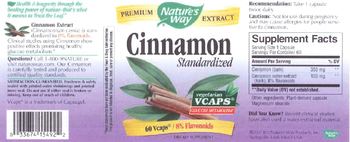 Nature's Way Cinnamon Standardized - supplement