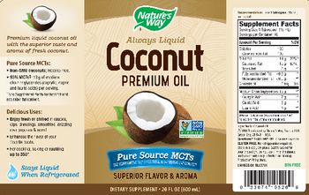 Nature's Way Coconut Premium Oil - supplement