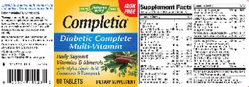 Nature's Way Completia Diabetic Complete Multi-Vitamin - supplement