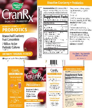 Nature's Way CranRx Women's Care with Probiotics - supplement