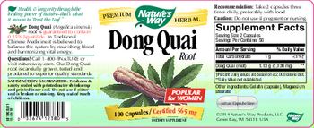 Nature's Way Dong Quai Root - supplement