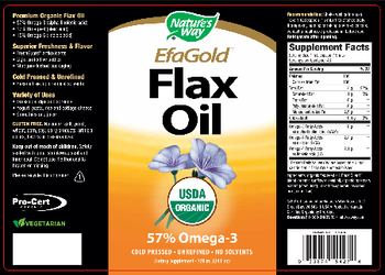 Nature's Way EfaGold Flax Oil - supplement