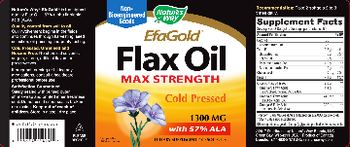 Nature's Way EfaGold Flax Oil Max Strength 1300 mg - supplement