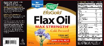 Nature's Way EfaGold Flax Oil Max Strength 1300 mg - supplement