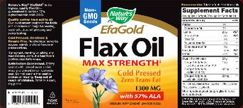 Nature's Way EfaGold Flax Oil Max Strength - supplement