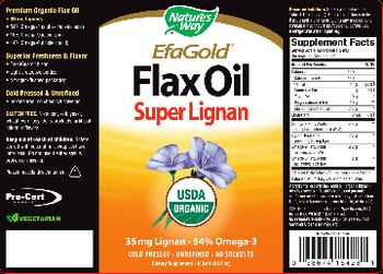 Nature's Way EfaGold Flax Oil Super Lignan - supplement