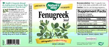 Nature's Way Fenugreek Seed - supplement