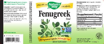 Nature's Way Fenugreek Seed 610 mg - supplement