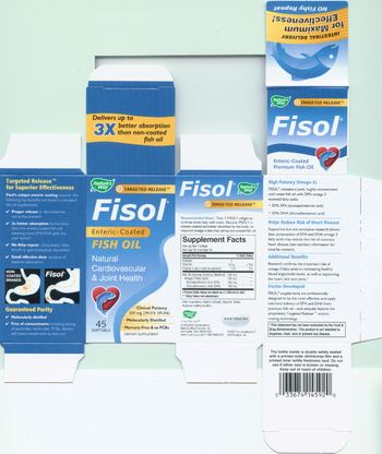 Nature's Way Fisol Enteric-Coated Premium Fish OIl - supplement