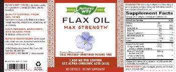 Nature's Way Flax Oil Max Strength - supplement