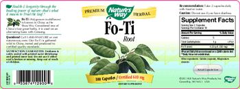 Nature's Way Fo-Ti Root - supplement