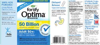 Nature's Way Fortify Optima Probiotic Adult 50+ 50 Billion - probiotic supplement with researched strains