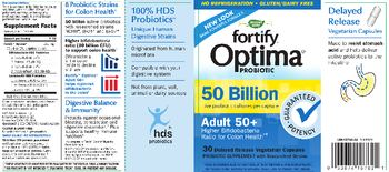 Nature's Way Fortify Optima Probiotic Adult 50+ 50 Billion - probiotic supplement with researched strains