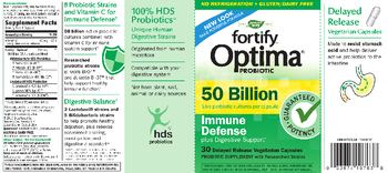 Nature's Way Fortify Optima Probiotic Immune Defense 50 Billion - probiotic supplement with researched strains