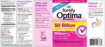 Nature's Way Fortify Optima Probiotic Women's 50 Billion - probiotic supplement with researched strains