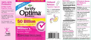 Nature's Way Fortify Optima Probiotic Women's 50 Billion - probiotic supplement with researched strains