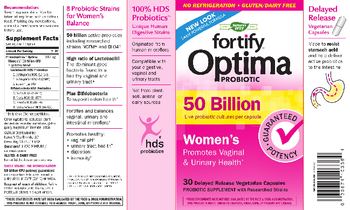 Nature's Way Fortify Optima Probiotic Women's 50 Billion - probiotic supplement with researched strains