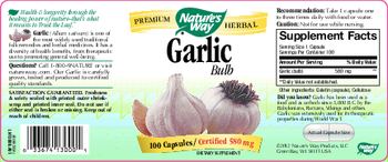 Nature's Way Garlic Bulb - supplement