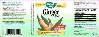 Nature's Way Ginger Root - supplement