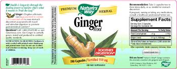 Nature's Way Ginger Root - supplement