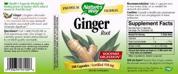 Nature's Way Ginger Root - supplement
